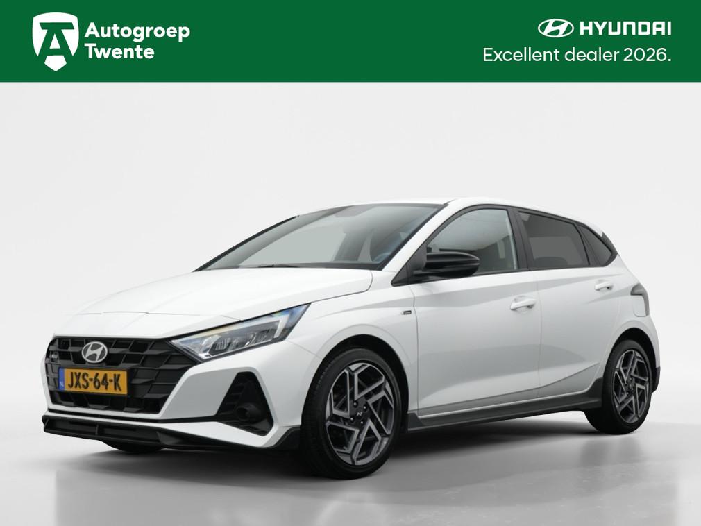 Hyundai i20 1.2 N Line | Navigatie | Private lease 429 p.m., Auto's, Hyundai, 12 maanden, Gebruikt, Zwart, 4 cilinders