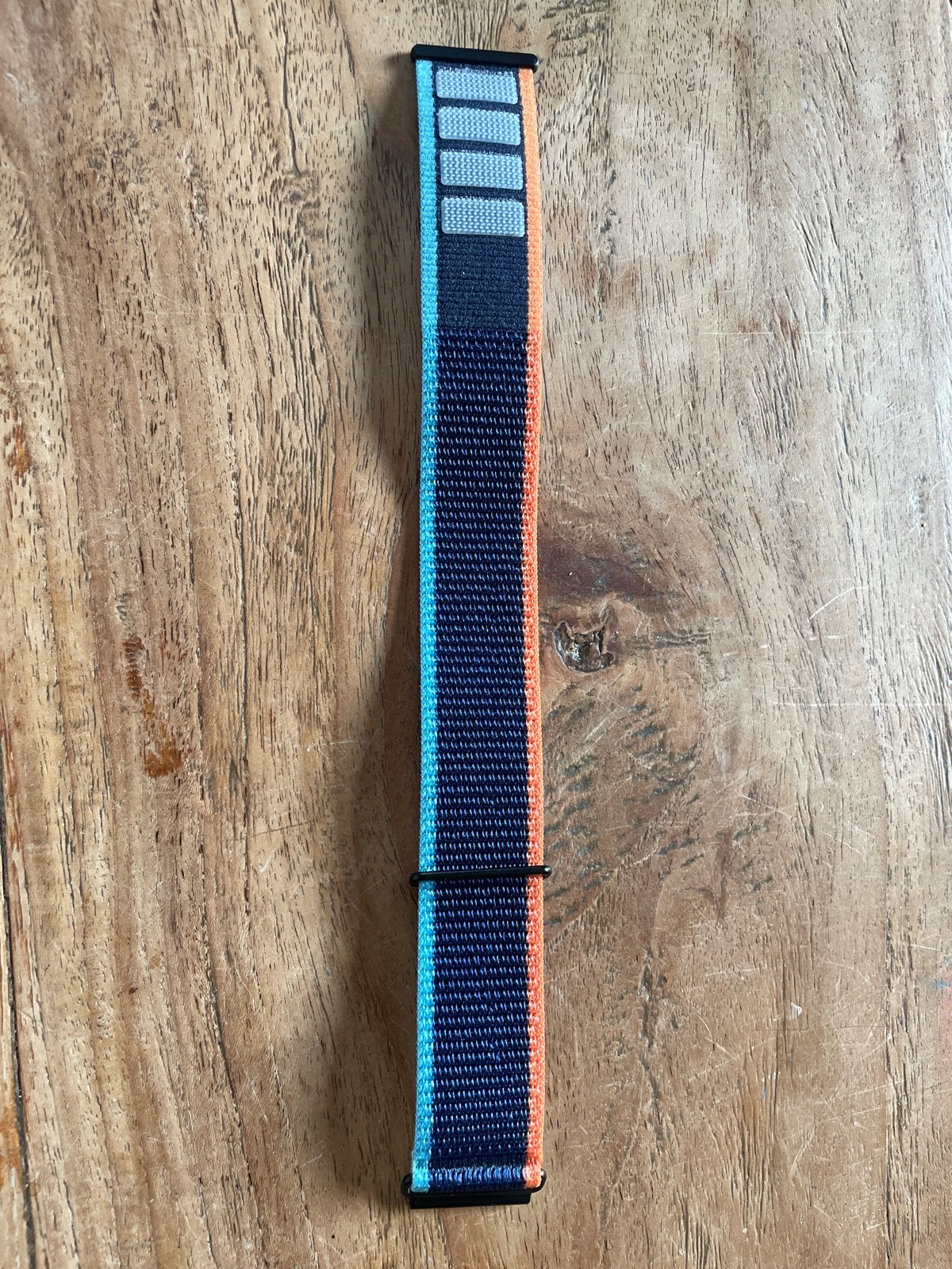 Bandz Nylon Smartwatch Band 22mm - Donkerblauw mix, Ophalen of Verzenden, Nieuw, Blauw