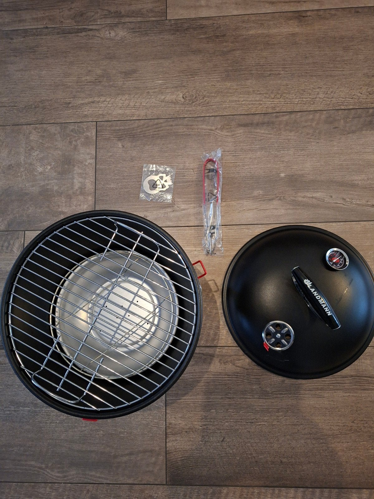 Landmann Houtskoolbarbecue Piccolino - D 34cm - Zwart, Ophalen, Nieuw, Landmann, Met accessoires