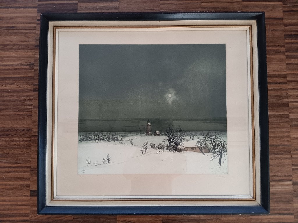 Ets Leo Piron (1899-1962) - gesigneerd, genummerd, gedateerd, Ophalen of Verzenden, Ingelijst