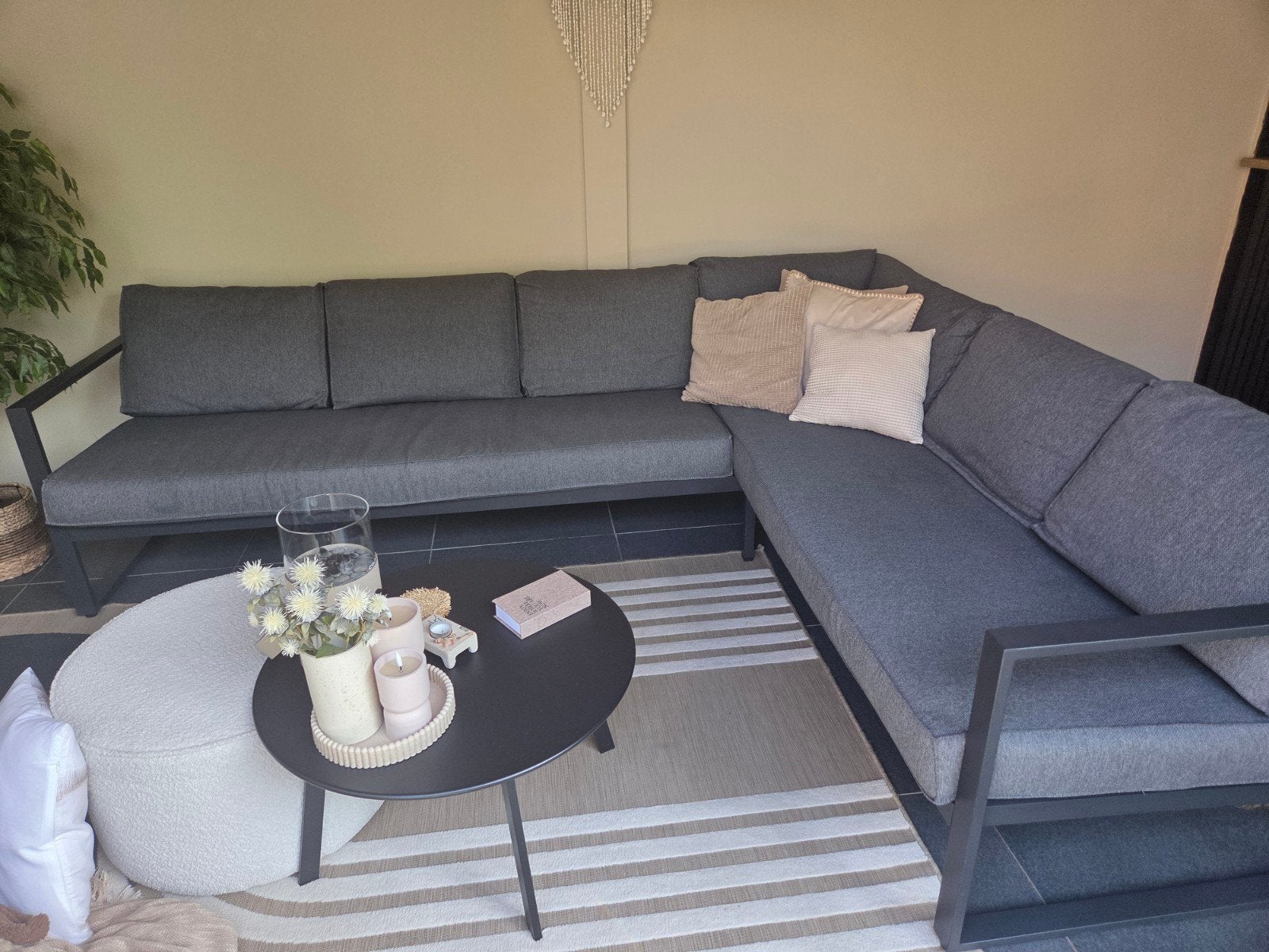 Loungebank Vonge JYSK - Comfortabel en stijlvol, Ophalen, 6 zitplaatsen, Aluminium, Zo goed als nieuw