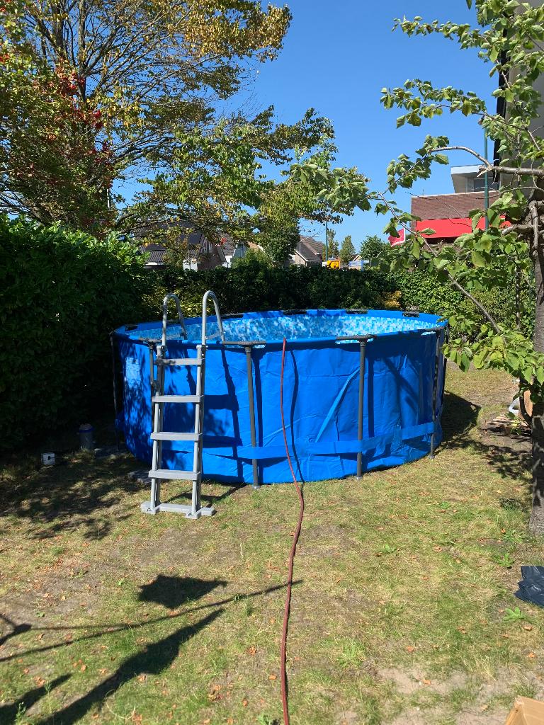 Bestway Steel Pro Max Frame Pool 366x122 cm met filterpomp, Gebruikt, Rond, 300 cm of meer, Opzetzwembad