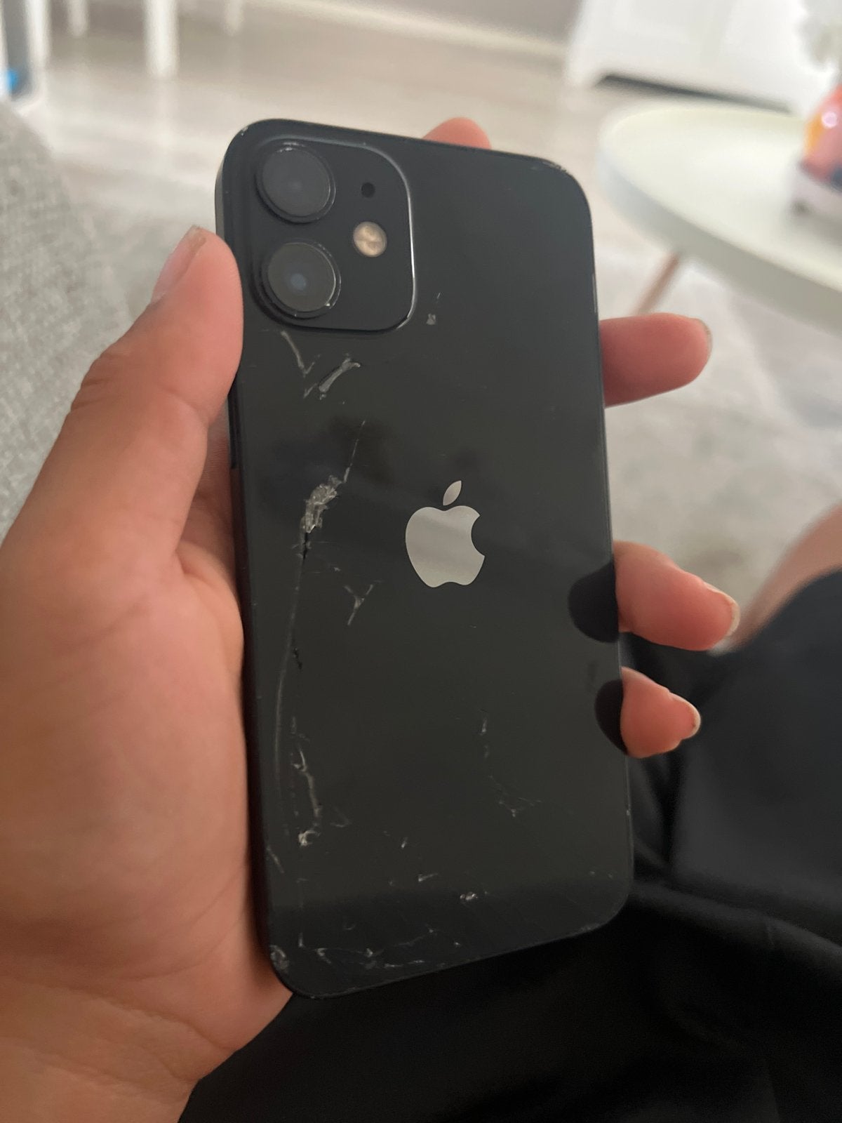 iPhone 12 mini - Zwart - Gebarsten achterkant, Telecommunicatie, Ophalen of Verzenden, Gebruikt, Zwart, IPhone 12 Mini