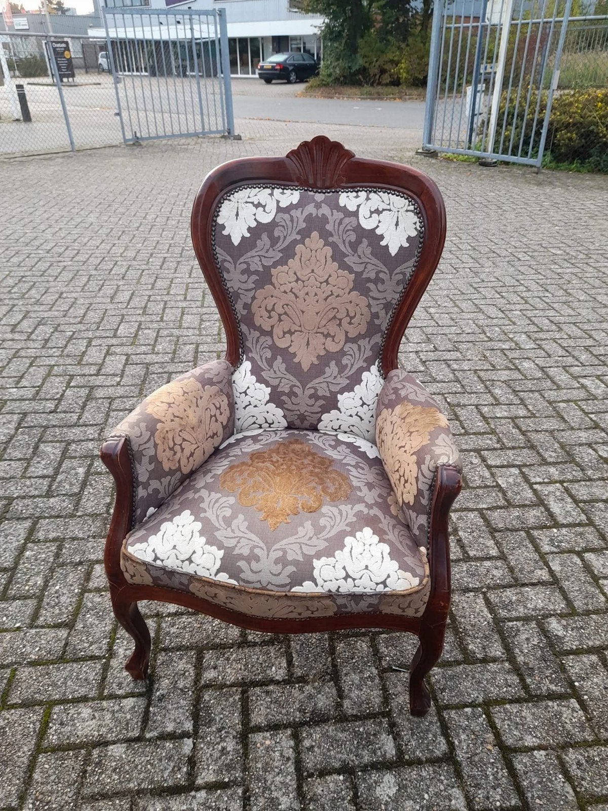 Zeer nette noten fauteuile, Ophalen of Verzenden, Zo goed als nieuw, 75 tot 100 cm