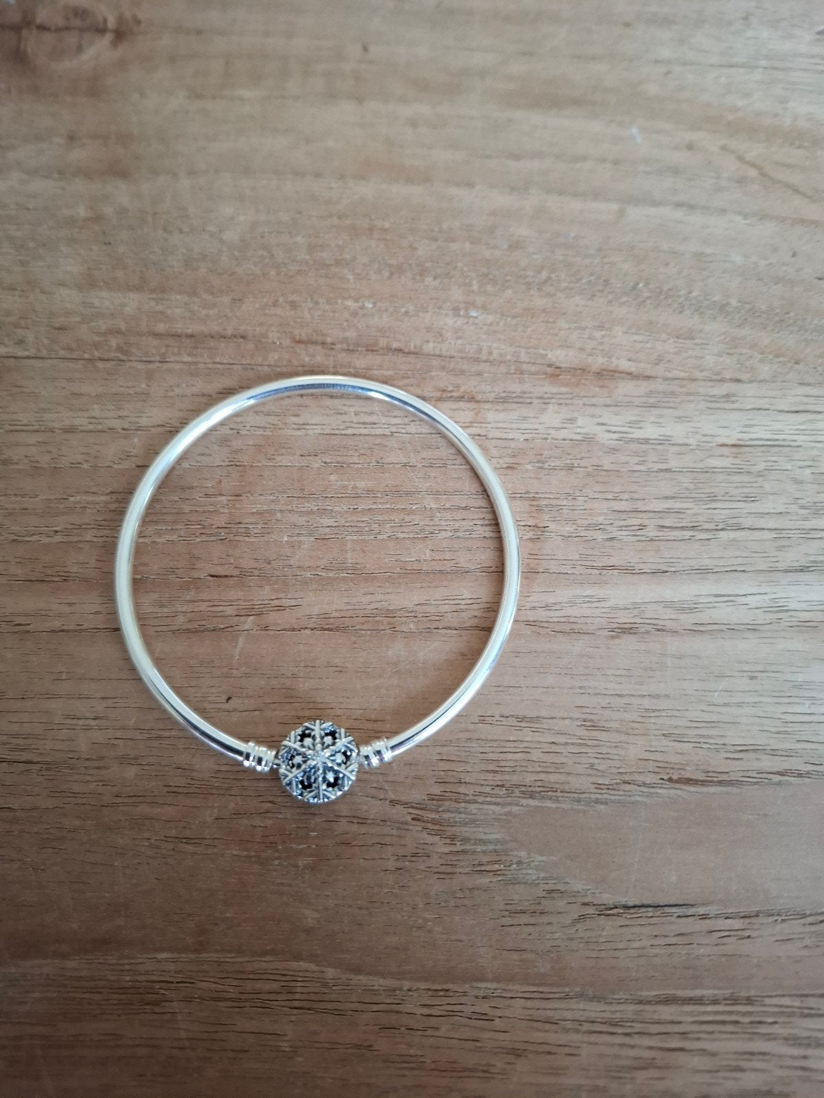 Pandora Snowflake Bangle Armband Zilver, Sieraden, Tassen en Uiterlijk, Ophalen, Nieuw, Zilver, Zilver