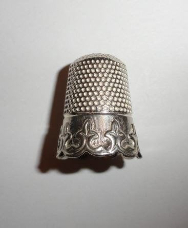 Vingerhoed Zilver franse lelie Thimble, Ophalen of Verzenden, Zilver
