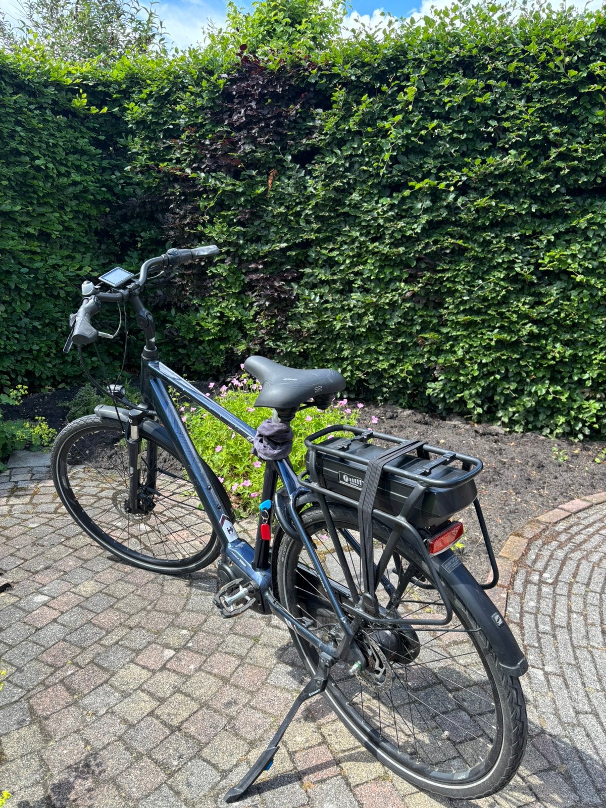 Electrische herenfiets uit 2021, Fietsen en Brommers, Elektrische fietsen, Ophalen, Gebruikt, 30 tot 50 km per accu, Giant