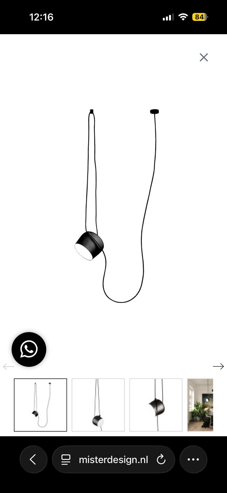 Flos aim lamp nieuw in doos, Overige materialen, Nieuw, Ophalen of Verzenden, 75 cm of meer