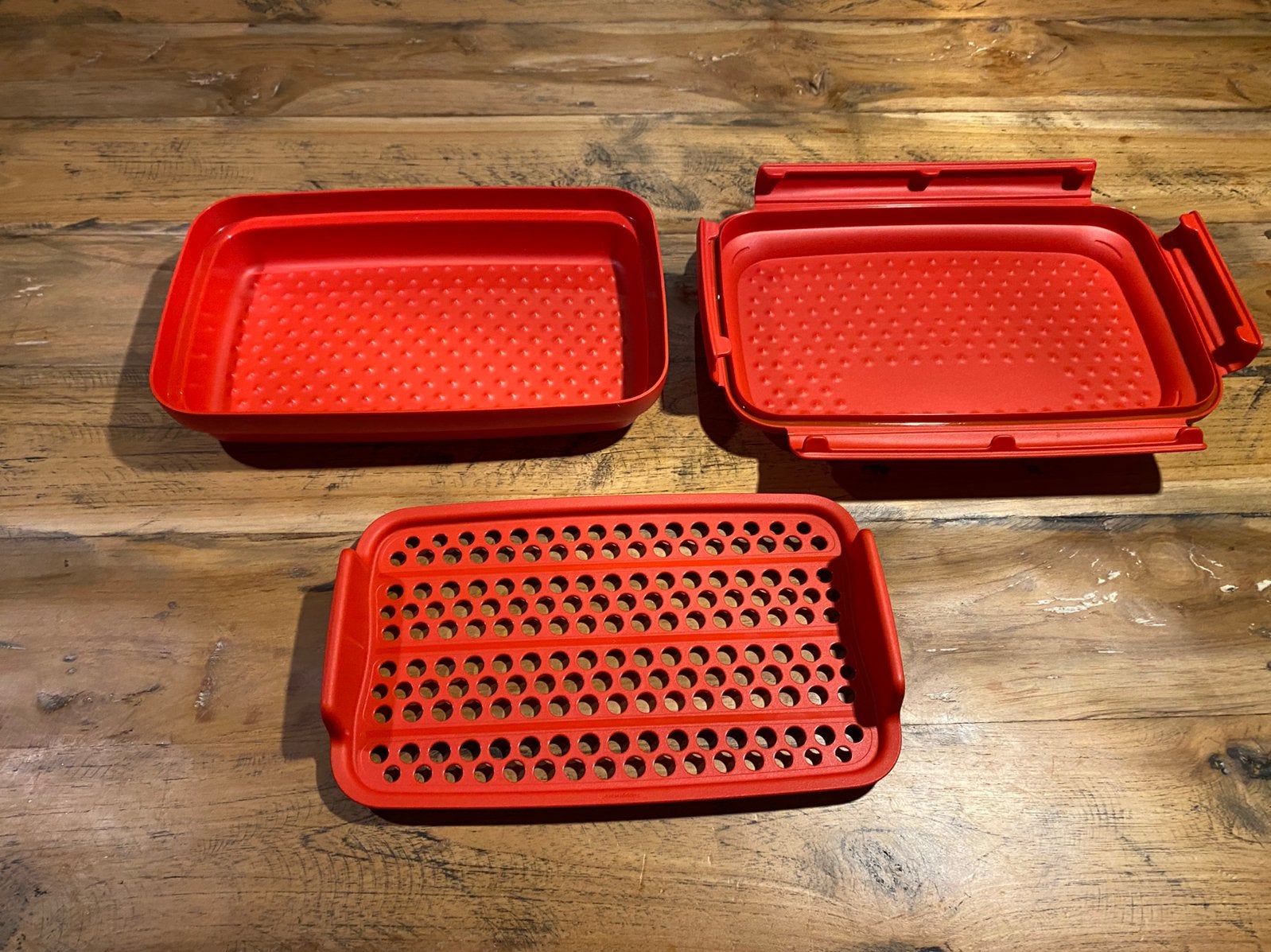 Tupperware pocheerschaal, Ophalen of Verzenden, Rood, Schaal