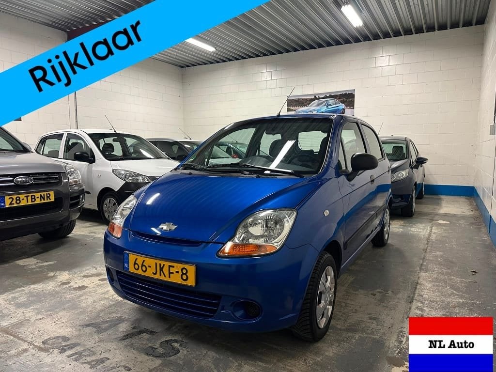 Chevrolet Matiz 0.8 Spirit 5-Deurs/Elek.ram/Nap/Apk!, Voorwielaandrijving, Gebruikt, Blauw, Origineel Nederlands