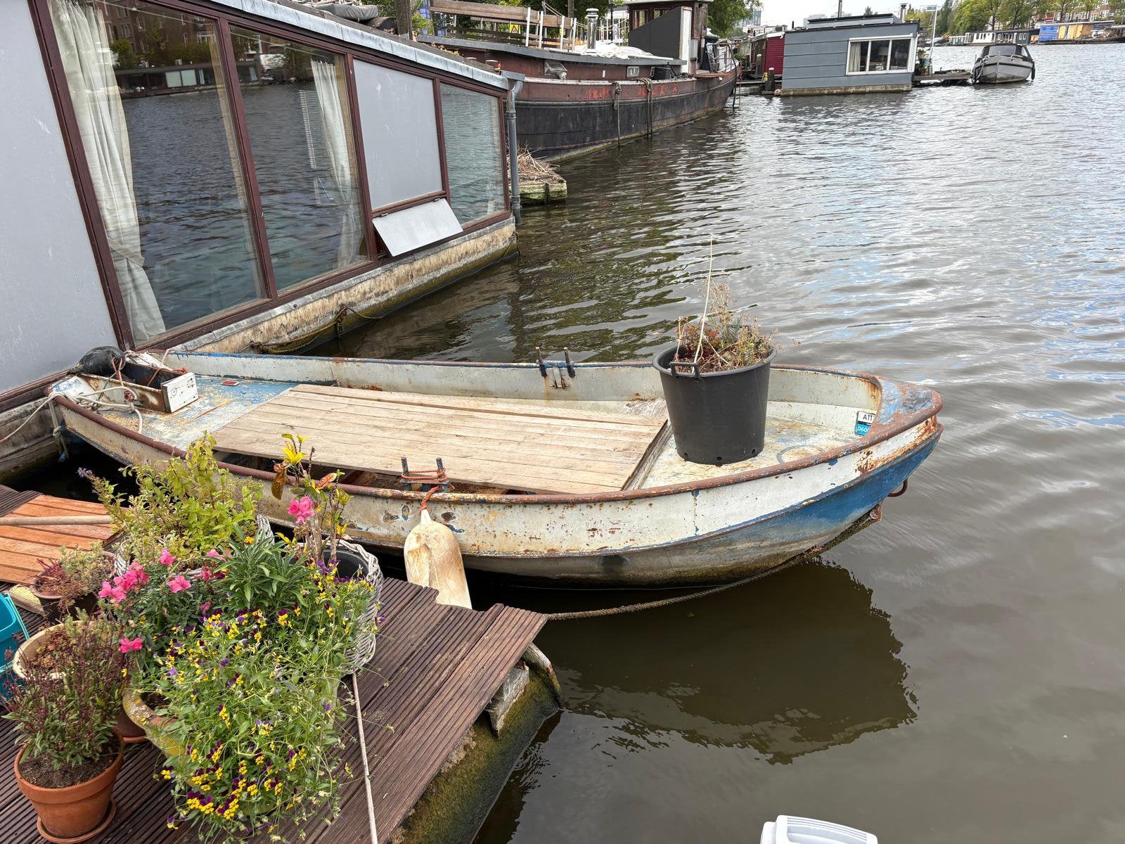Stalen sloep met vignet voor Amsterdam, Watersport en Boten, Verzenden, Gebruikt, Overige typen