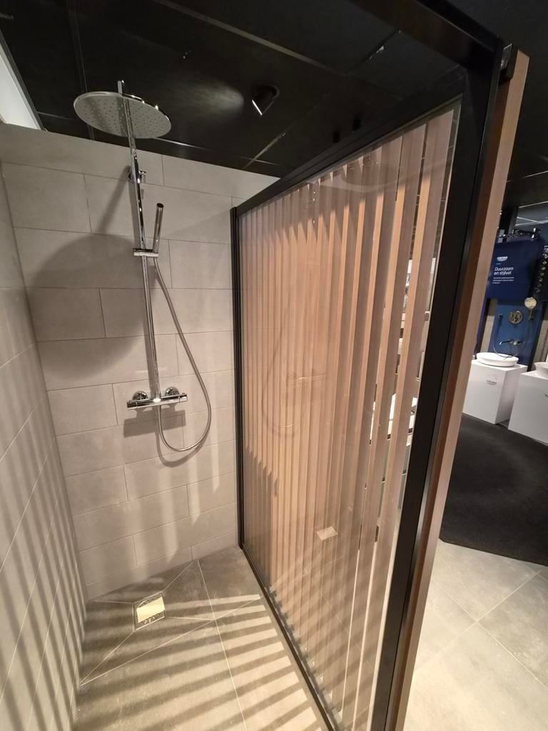 HSK Yenga walk-in douchewand 120x2000 zwart, Doe-het-zelf en Verbouw, Sanitair, Ophalen, Nieuw, Glas, Douche