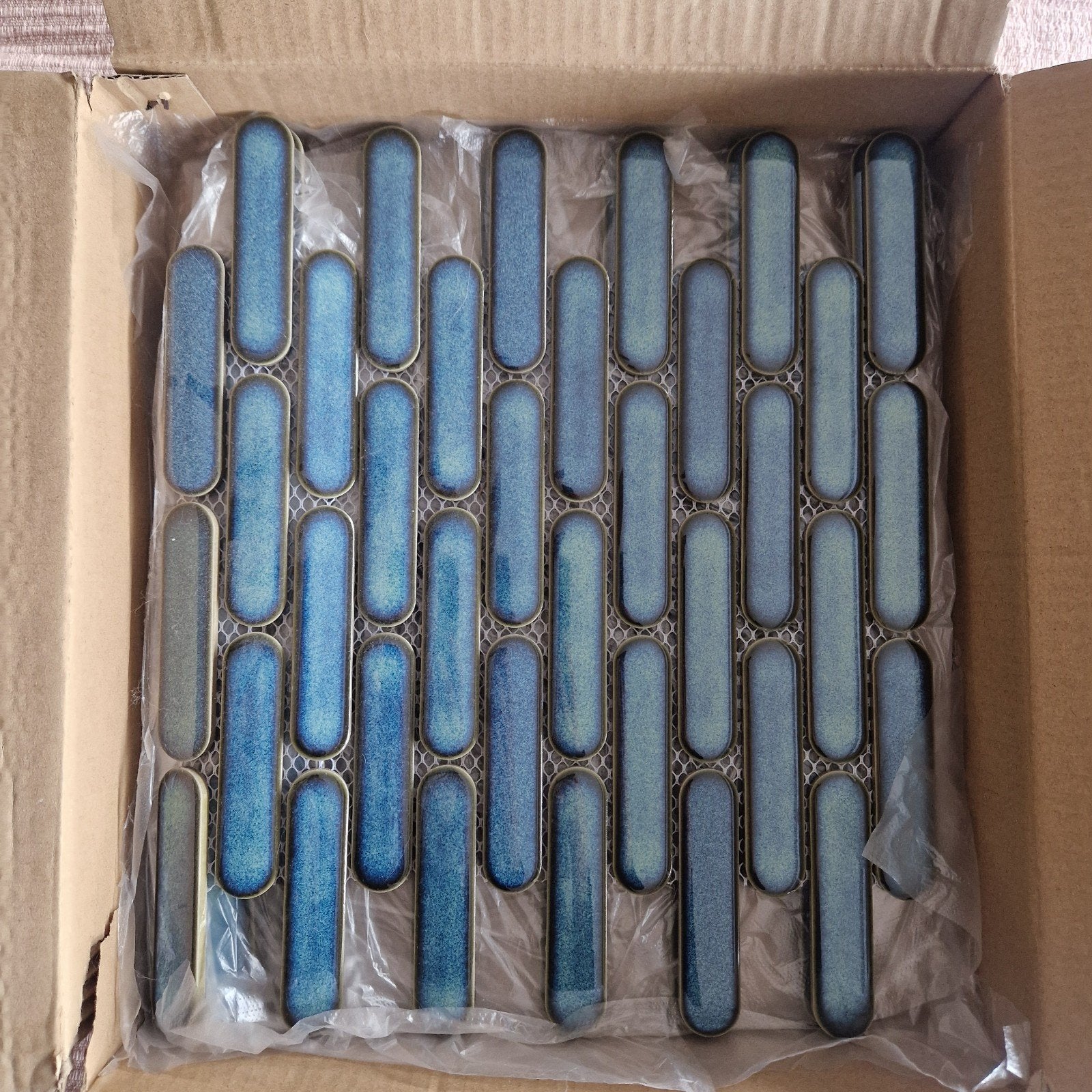 Blauwe mozaïektegels - Sevilla van Mosaic Factory, Nieuw, Minder dan 20 cm, Minder dan 5 m², Wandtegels