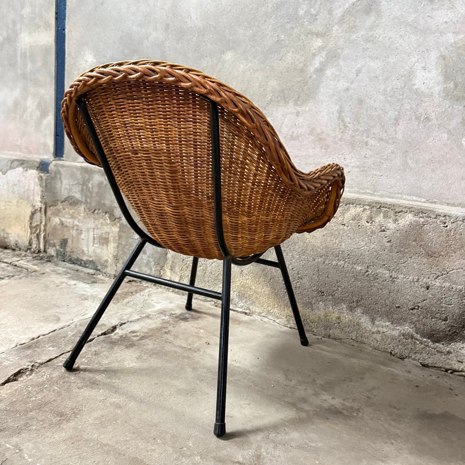 Vintage Rotan Rohe Noordwolde Riet Stoel, Ophalen of Verzenden