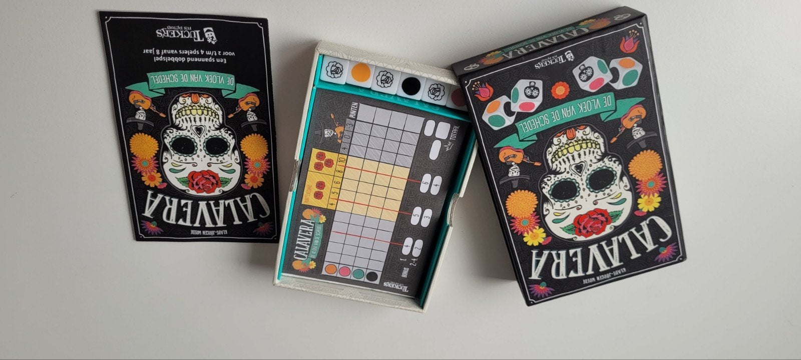 Calavera: De Vloek van de Schedel dobbelspel, Een of twee spelers, Ophalen, Zo goed als nieuw, Tuckers