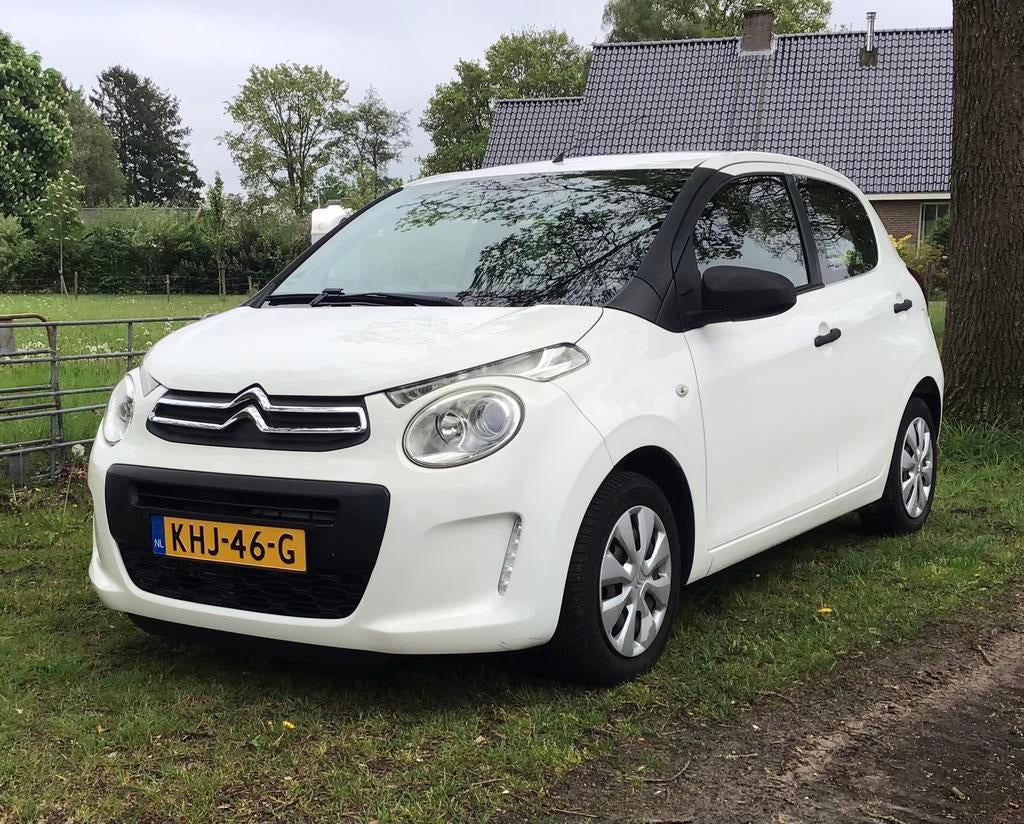 Citroën C1 1.0 2016 wit, Auto's, Voorwielaandrijving, Stof, Wit, Handgeschakeld