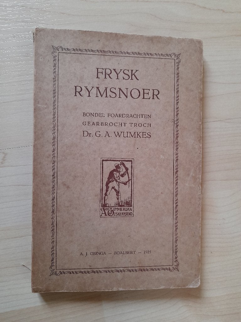 FRYSK RYMSNOER Dr GA Wumkes Bondel foardrachten, Ophalen of Verzenden, Gelezen