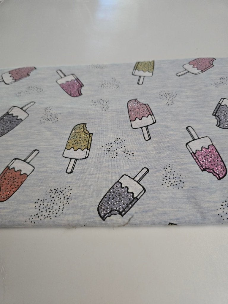 tricot ijsjes glitter (111), Overige materialen, 120 cm of meer, Nieuw, Ophalen of Verzenden