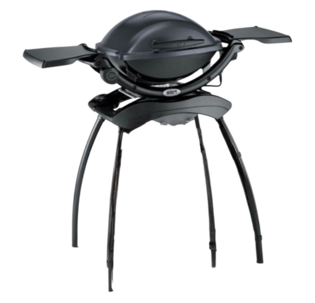 Weber Q1400 Dark Grey (met onderstel) Elektrische BBQ, Tuin en Terras, Elektrische barbecues, Ophalen, Zo goed als nieuw