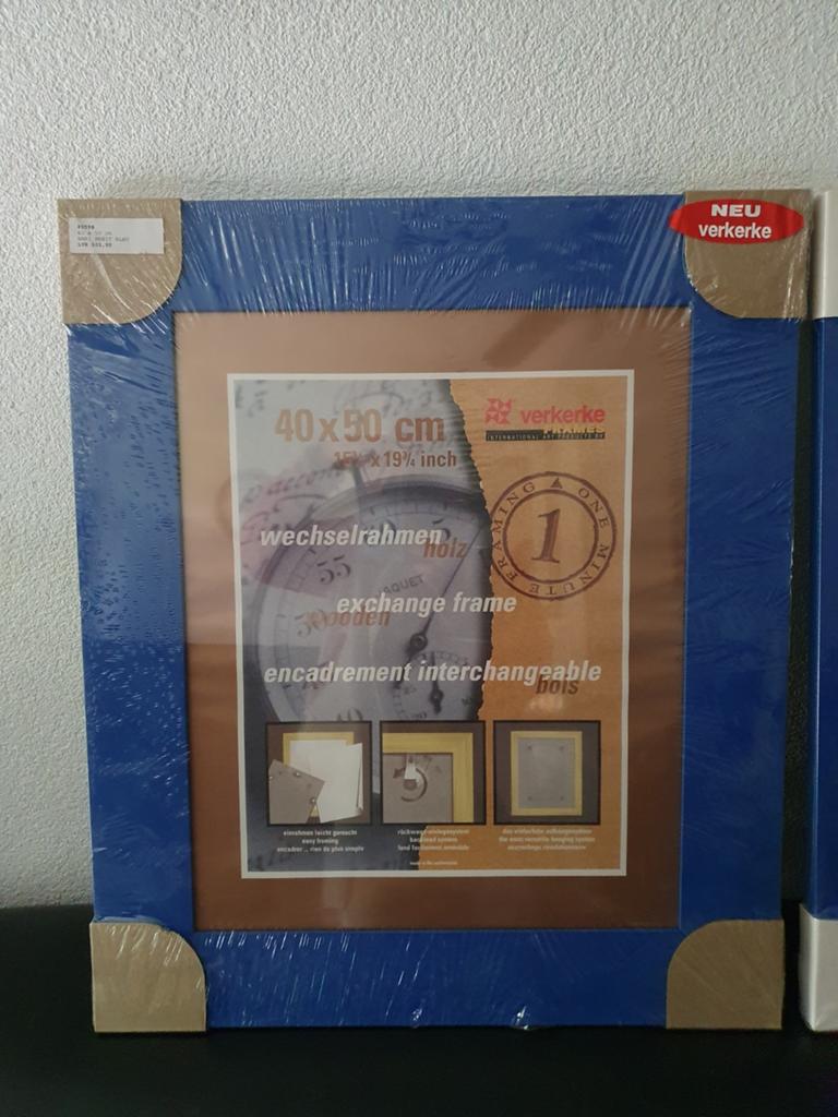 Nieuwe houten 2x wissellijst Verkerke Reprodukties 40x50 cm, Minder dan 50 cm, Nieuw, Ophalen of Verzenden, Minder dan 50 cm
