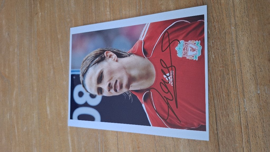 Foto 20x25cm met handtekening; Fernando Torres # Liverpool, Ophalen of Verzenden, Nieuw, Buitenlandse clubs, Overige typen