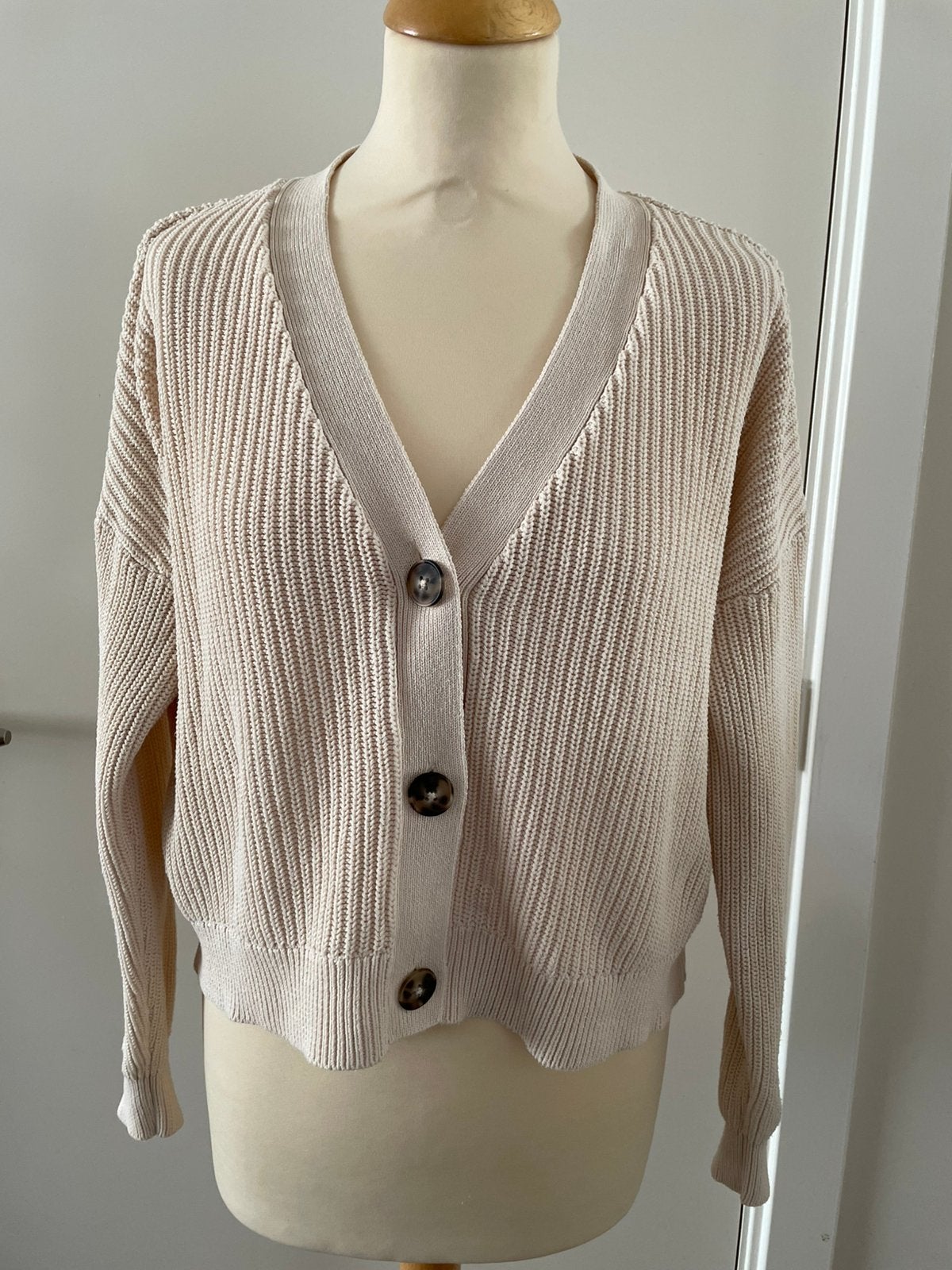 Selected Femme vest maat L 40 crème knitted katoen, Kleding | Dames, Ophalen of Verzenden, Zo goed als nieuw, Maat 38/40 (M), Beige