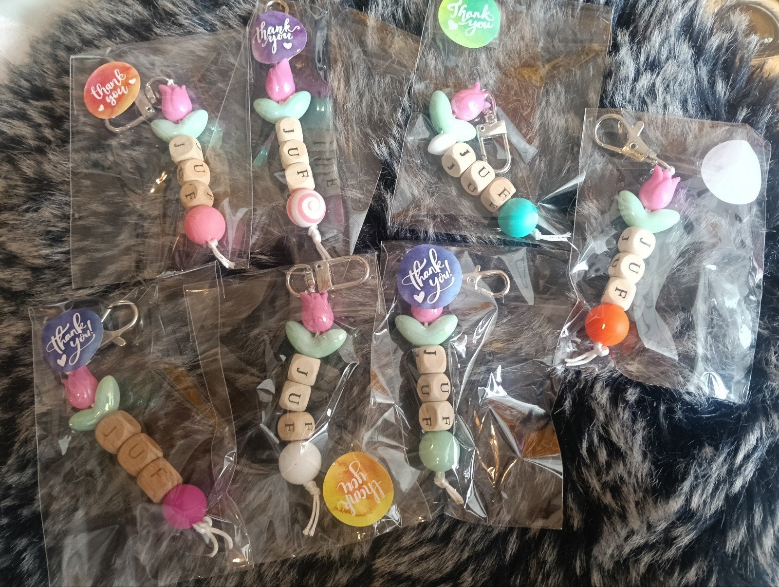 Leuke sleutelhangers voor de juf - Bedankje juf, Ophalen of Verzenden, Nieuw