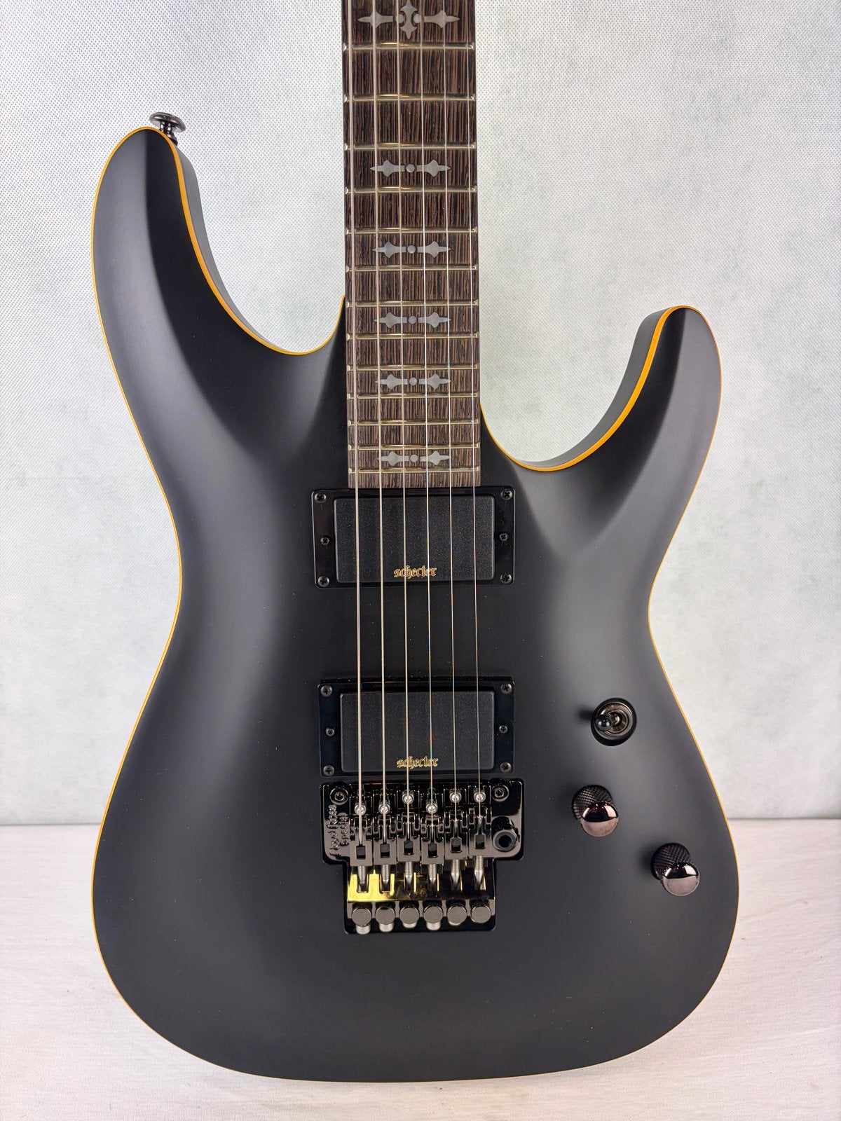 Schecter Demon-6 FR Aged Black Satin gitaar, Overige merken, MUSIK MEYER GmbH, Nieuw, Ophalen of Verzenden