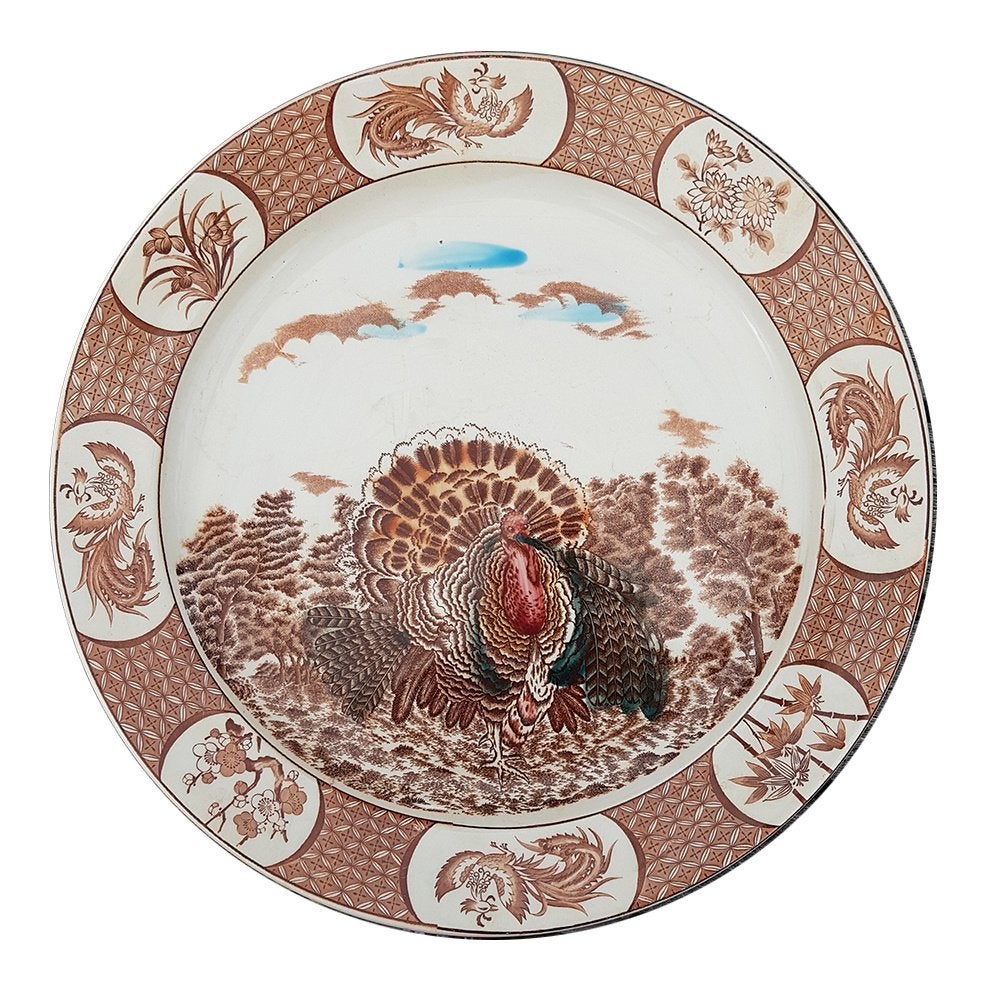Grote Johnson Bros bord kalkoen Japan- 41 cm, Gebruikt, -, -, Ophalen of Verzenden