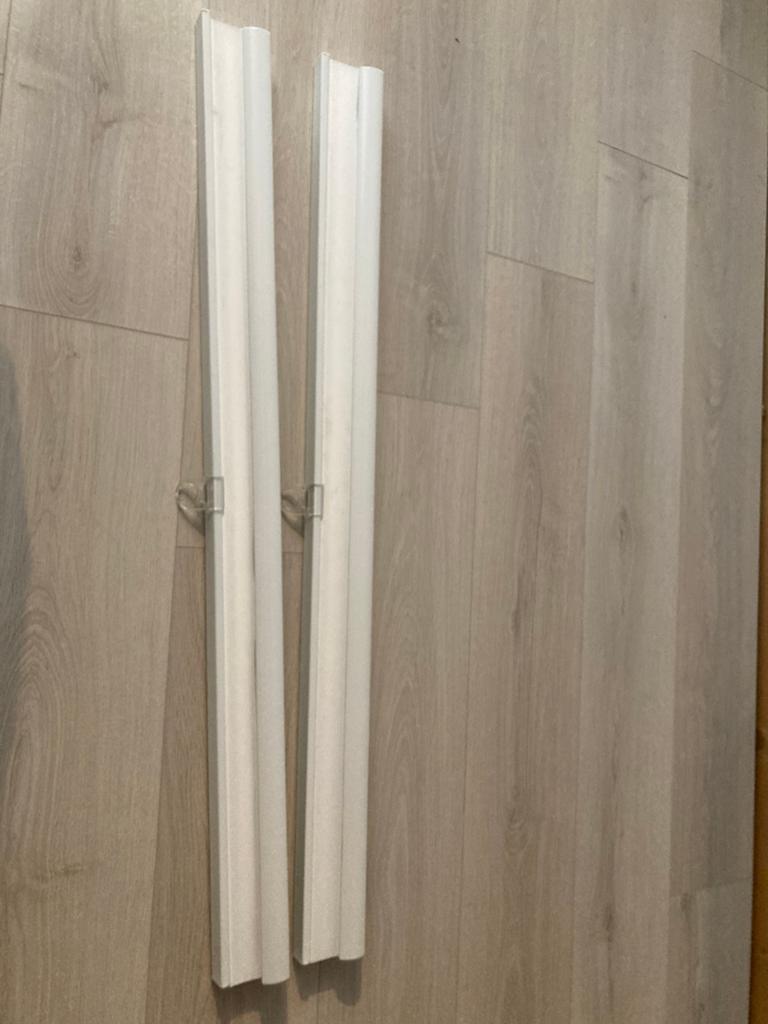 Hoppvals plisse gordijnen wit, Ophalen, Gebruikt, 200 cm of meer, Wit