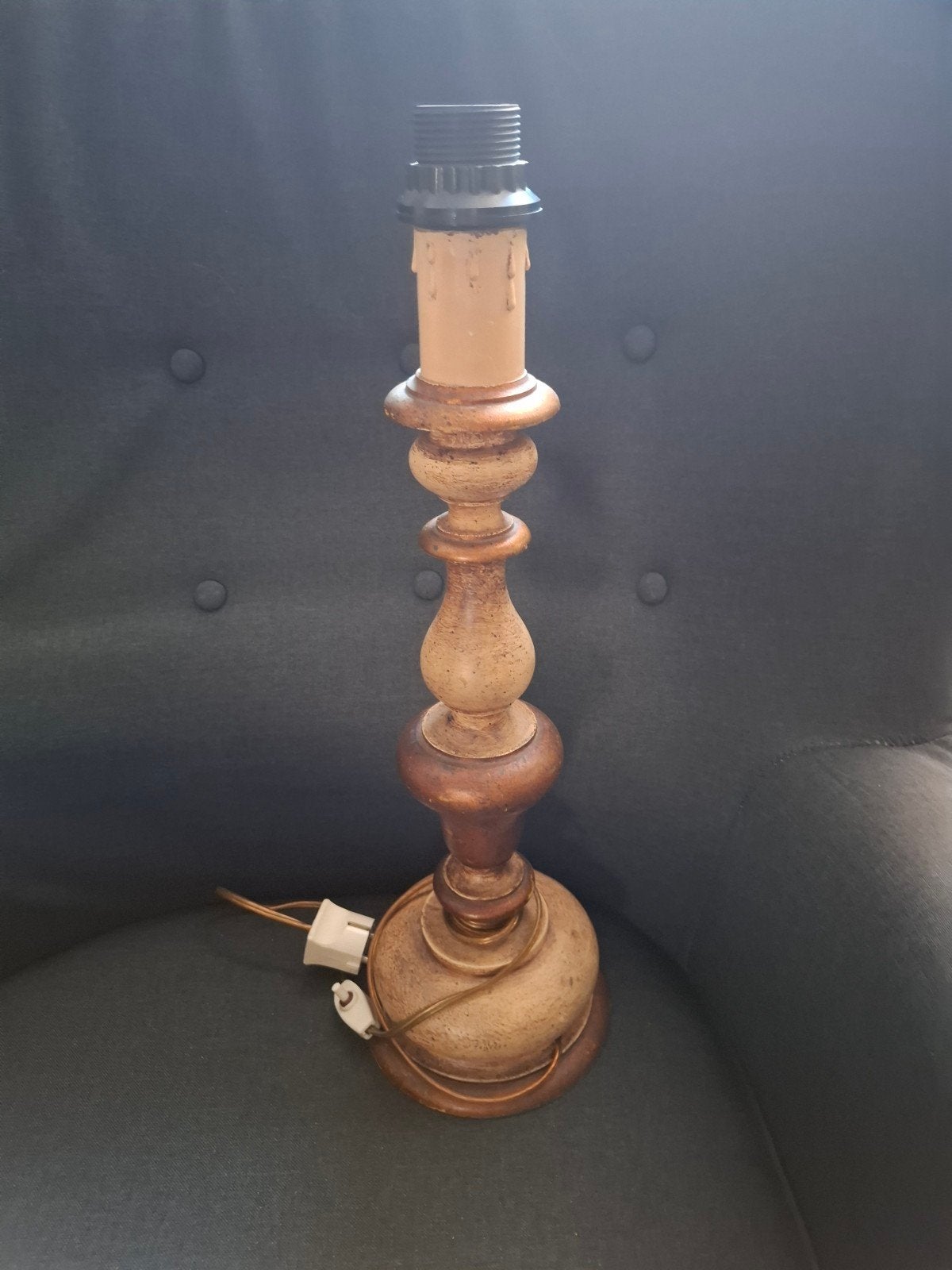 houten baluster tafellampvoet klassiek gedraaid, Ophalen of Verzenden