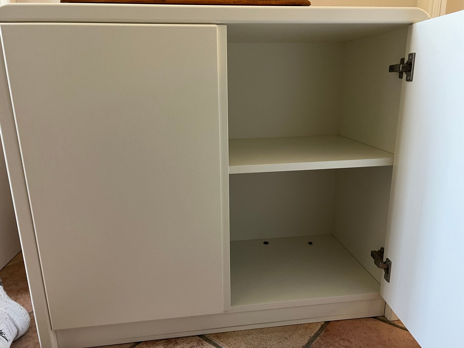 Witte ladekast en kast met deuren, Ophalen, Gebruikt, 50 tot 100 cm, Met lade(s)