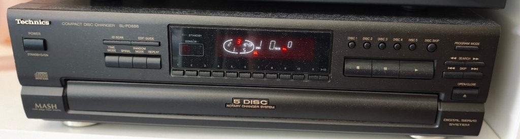 5 disc CD Technics SL-PD888 (MASH), Ophalen of Verzenden, Gebruikt, Technics