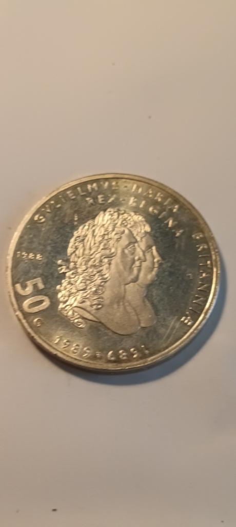 Zilveren 50 gulden munt Beatrix 1982, Koningin Beatrix, Ophalen of Verzenden, Losse munt, Geboorte of Huwelijk