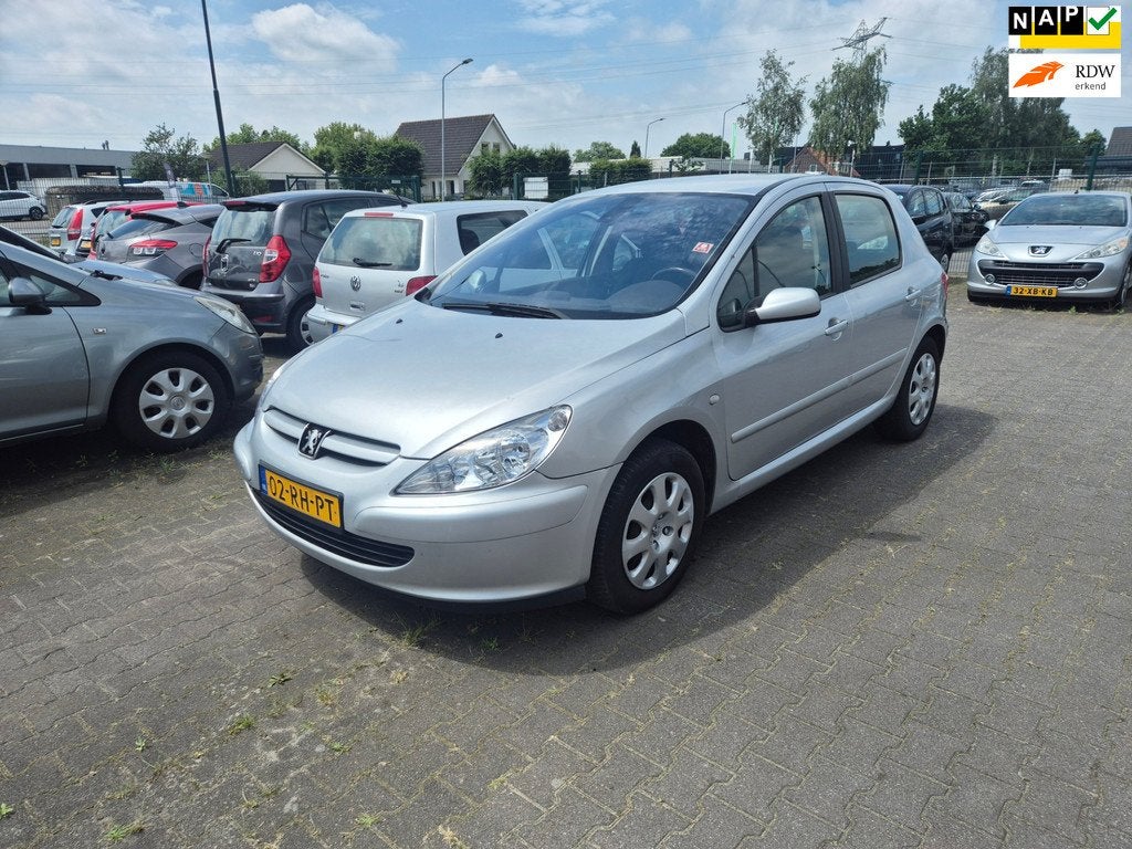 Peugeot 307 Peugeot 307 1.6-16V XS Premium-5 DRS-AIRCO, Auto's, Peugeot, Voorwielaandrijving, Stof, Gebruikt, Zwart