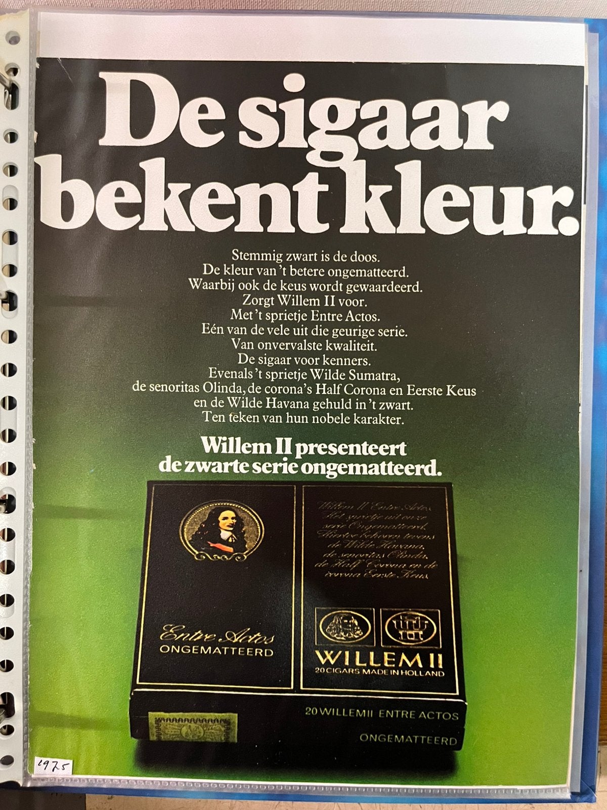 Sigaar reclame, Ophalen, Zo goed als nieuw, Reclamebord
