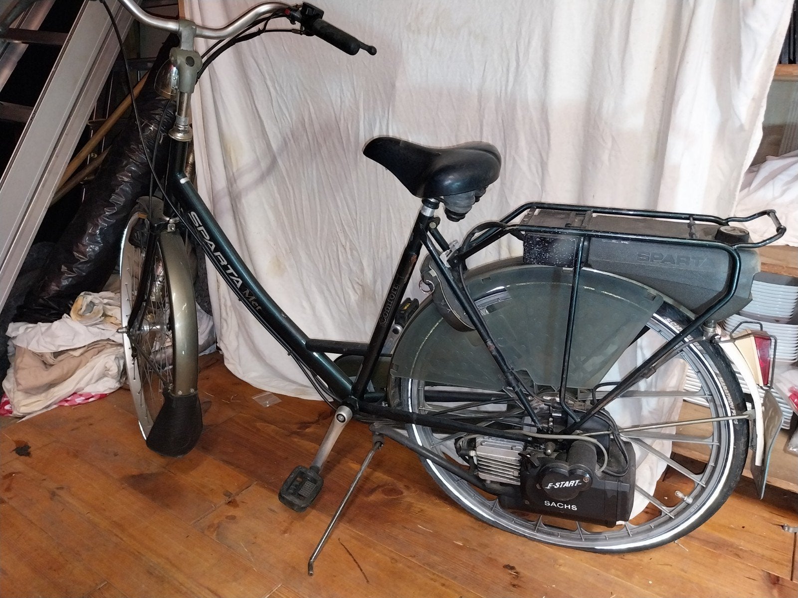 Spartamet Saxonette met Sachs E-Start, Fietsen en Brommers, Ophalen, Gebruikt, Tweetakt, Spartamet