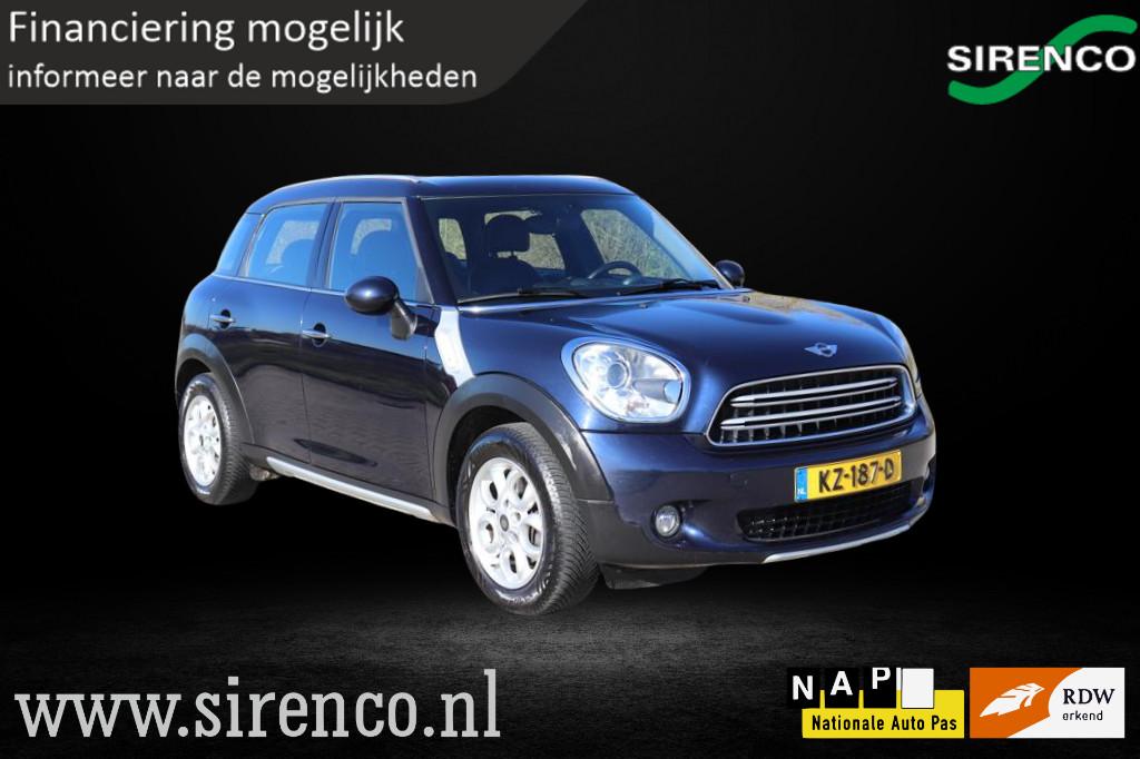 Mini Countryman 1.6 Cooper | leder | climate & cruise contro, Voorwielaandrijving, Gebruikt, Met garantie (alle), Blauw