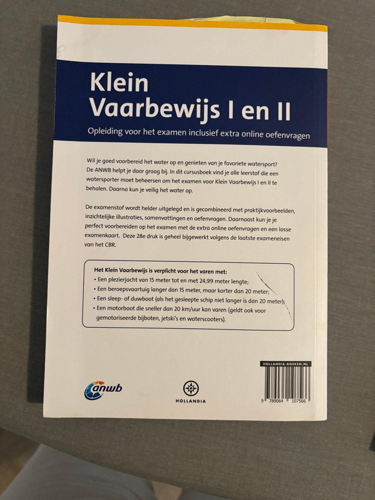 ANWB Klein Vaarbewijs I en II - Inclusief oefenvragen, Ophalen of Verzenden, Zo goed als nieuw, Overige niveaus