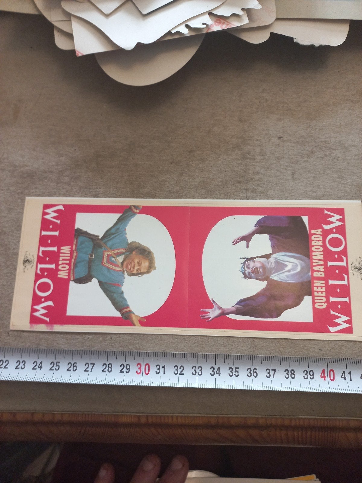 Vintage Willow Film Promotiekaart - Jaren '80 Fantasy, Ophalen of Verzenden, Gebruikt