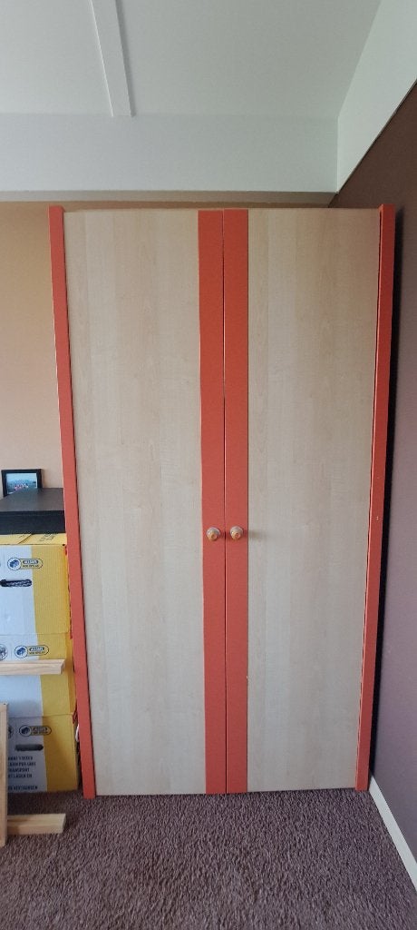 kledingkast, Huis en Inrichting, Kasten | Kledingkasten, Met deur(en), Gebruikt, 100 tot 150 cm, 150 tot 200 cm