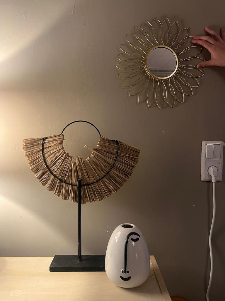 Gouden decoratie set: spiegel, kandelaars, beelden, vaas, Ophalen, Zo goed als nieuw