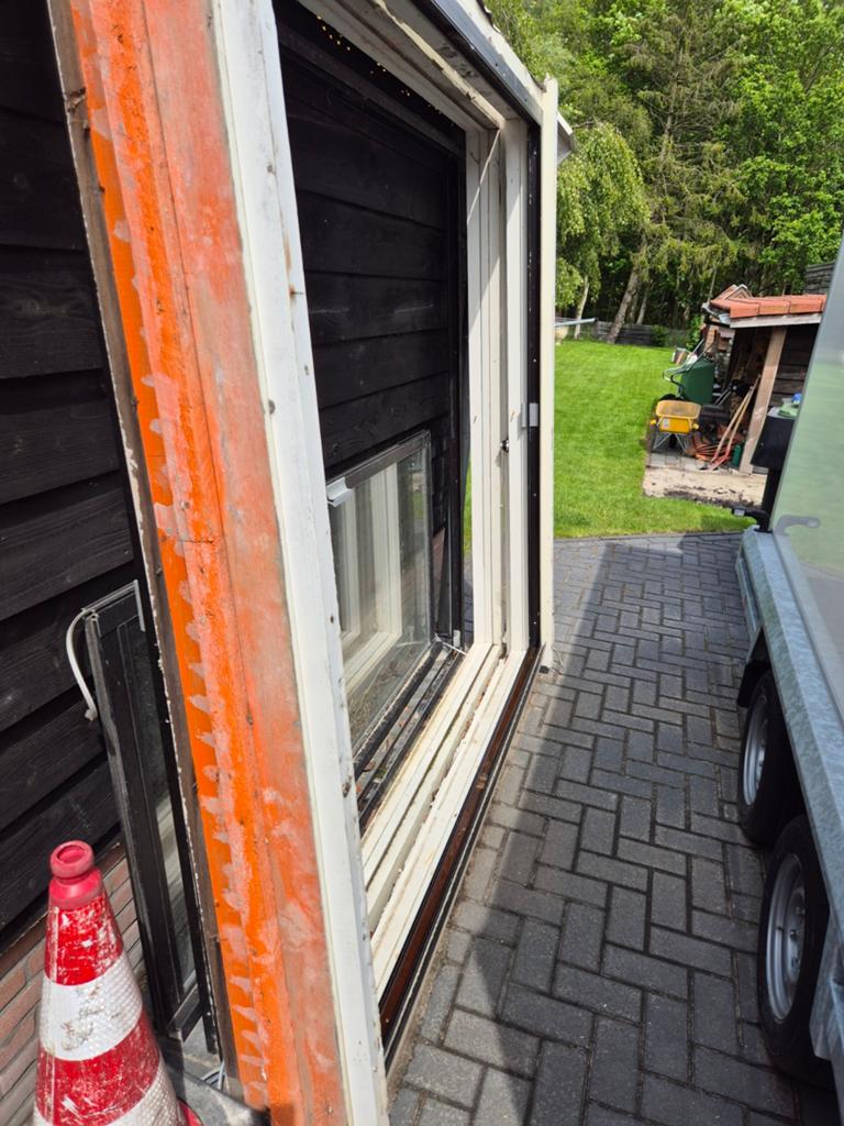 Gebruikte schuifpui. Twee stuks., Gebruikt, Overige typen, Dubbelglas, 160 cm of meer