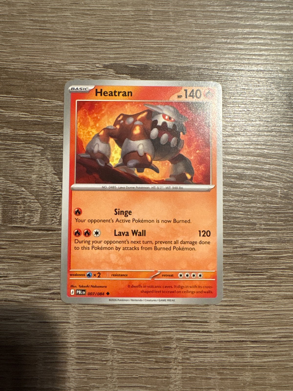 Pokémon Kaart Heatran 007/084 Pitch Black, Ophalen of Verzenden, Zo goed als nieuw, Losse kaart