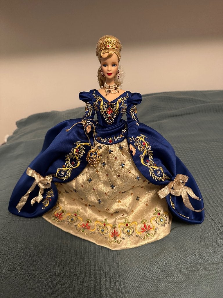 Barbie Faberge Imperial Elegance porselein verzameleditie, Verzamelen, Ophalen of Verzenden, Zo goed als nieuw, Pop
