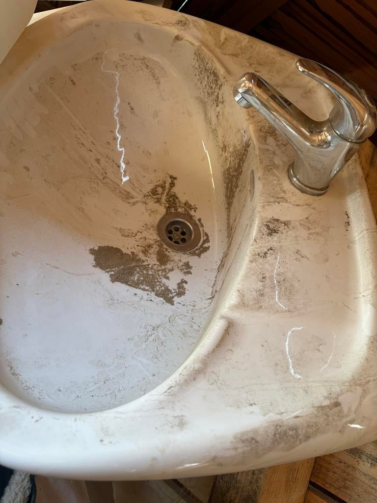 Wastafel met kraan - Gebruikt, Doe-het-zelf en Verbouw, Sanitair, Ophalen, Gebruikt, Chroom, Wastafel