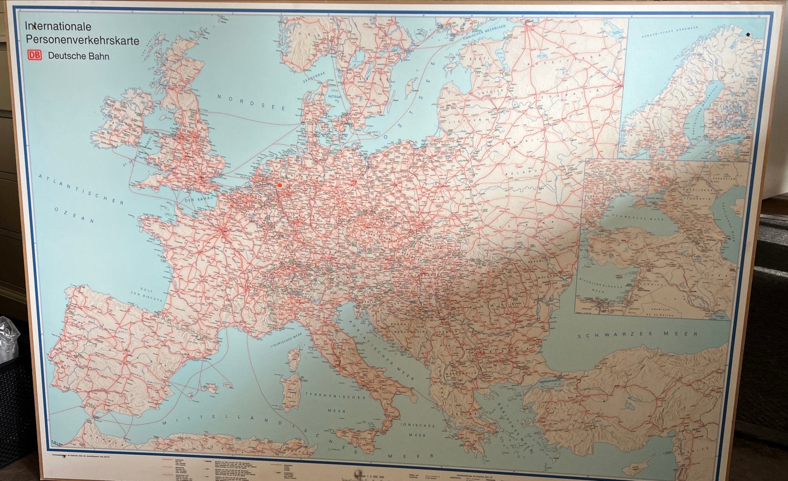 Internationale Personenverkehrskarte Deutsche Bahn, Ophalen, Europa Overig, 1800 tot 2000, Landkaart