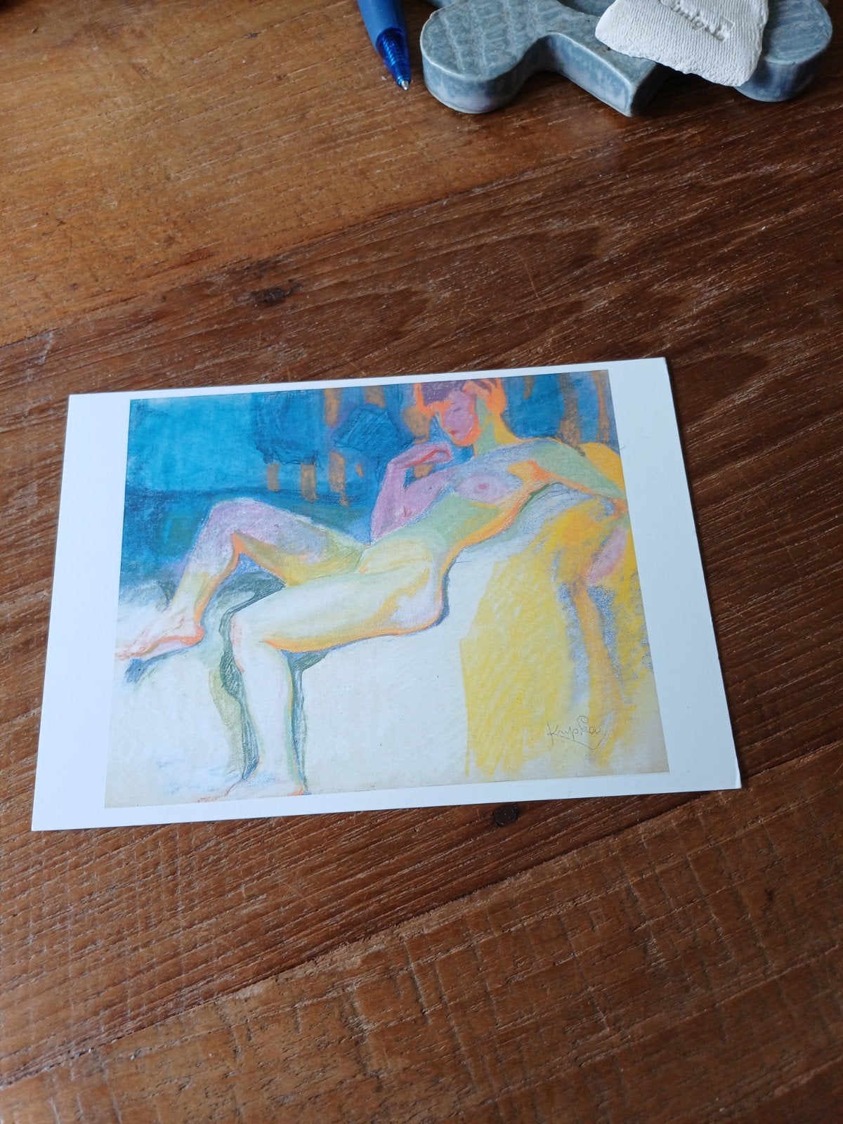 Ansichtkaart Franz Kupka pastel naakt ongelopen, Ophalen of Verzenden, 1980 tot heden, Voertuig