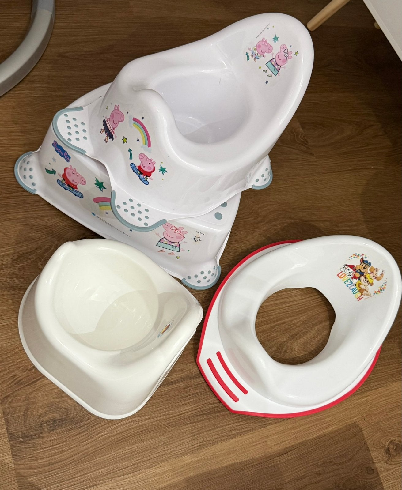 SET kindertoilet x2, voetensteun, wc verkleiner mix, Ophalen, Zo goed als nieuw