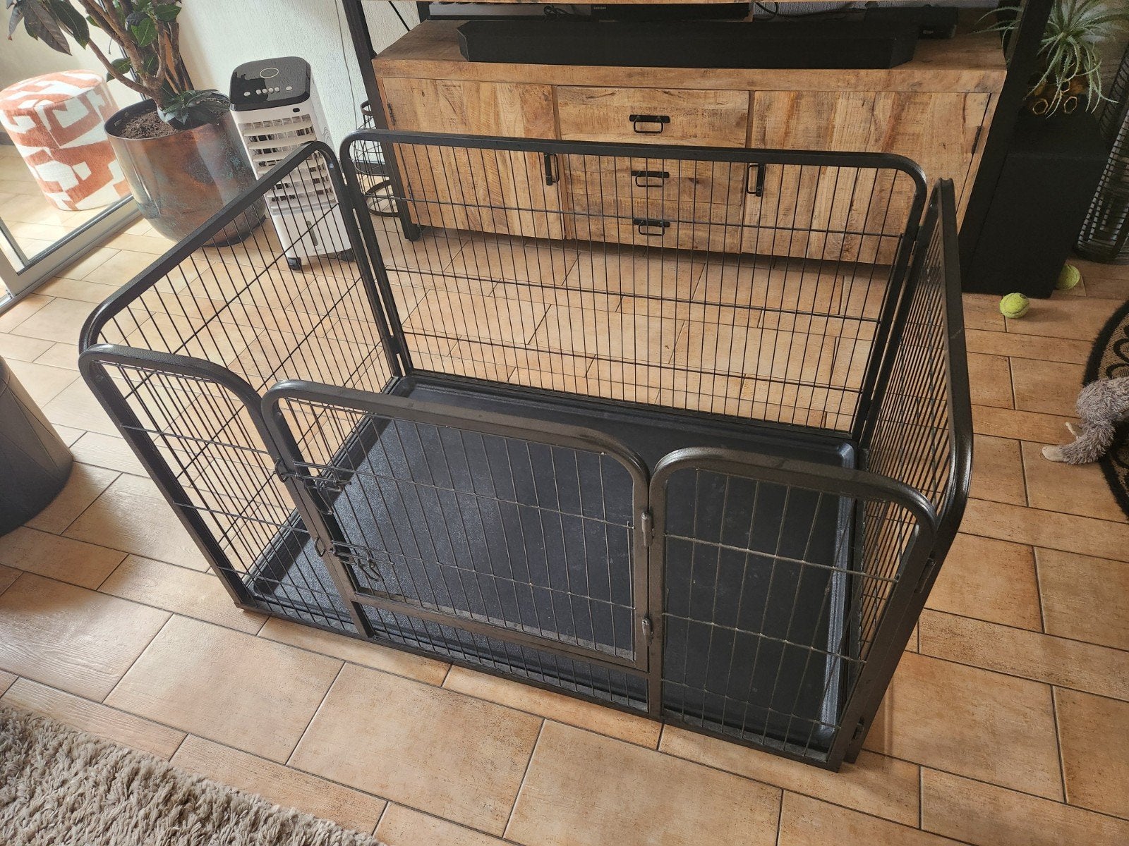 Puppyren/ bench 126x80x70, Ophalen, Zo goed als nieuw, 110 cm of meer, 65 tot 100 cm